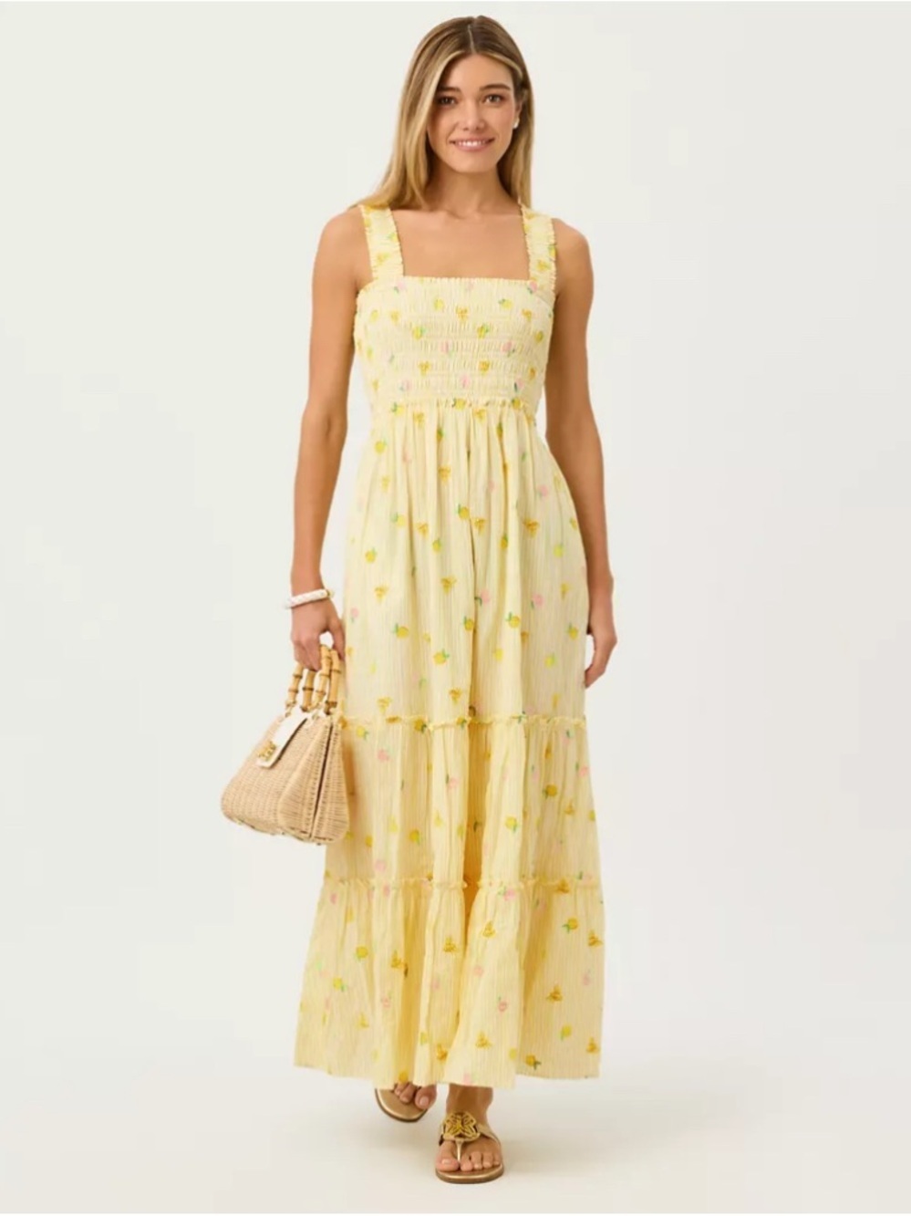 NWT Lilly Pulitzer Hadley Smocked Maxi Dress Size XS extra small